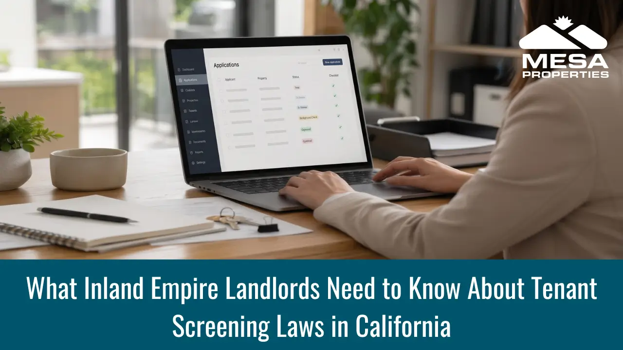 What Inland Empire Landlords Need to Know About Tenant Screening Laws in California